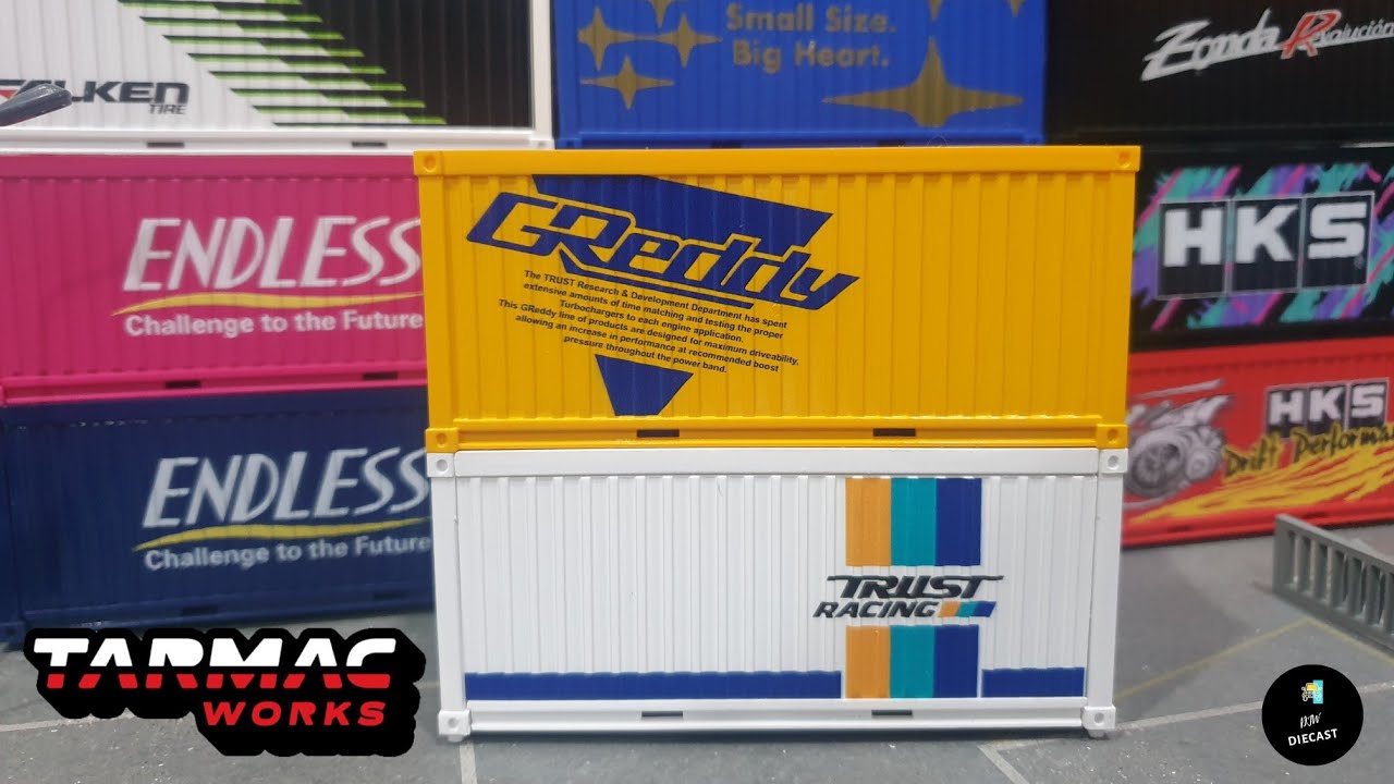 Greddy Trust Racing Containers by Tarmac Works Parts64 | UNBOXING and ...
