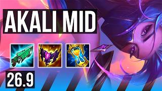 AKALI vs ZED (MID) | EUNE Challenger | 26.9