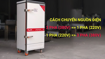 Hướng dẫn chuyển đổi nguồn điện từ 3 pha sang 1 pha và ngược lại trên tủ nấu cơm Bep36