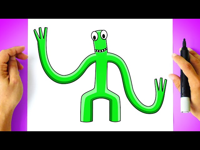 How to Draw Green from Roblox Rainbow Friends