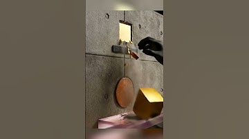 Solid #Gold Block Pulled from Concrete Wall – Crystal Shatters in #ASMR #satisfying #oddlysatisfying