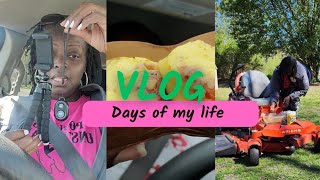 Vlog: Cleaning  My Husband&#39;s Lawmower + Temu Tripod &amp; Waist Trainer Review+ Starbucks + Church #vlog