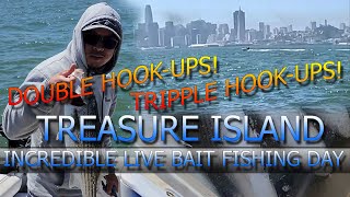 Striper Fishing San Francisco Bay Limits-Doubles-Tripples Even Met A Subscriber! Part 1 of 2
