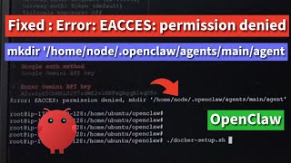 Famous OpenClaw | Fixed Error: EACCES: permission denied, mkdir '/home/node/.openclaw/agents/main/agent Wealth