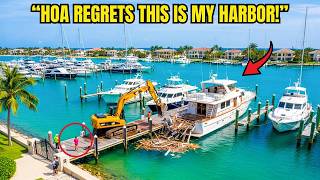 HOA Demolished My Yacht for “Unauthorized Mooring” — Too Bad I Own the Entire Marina