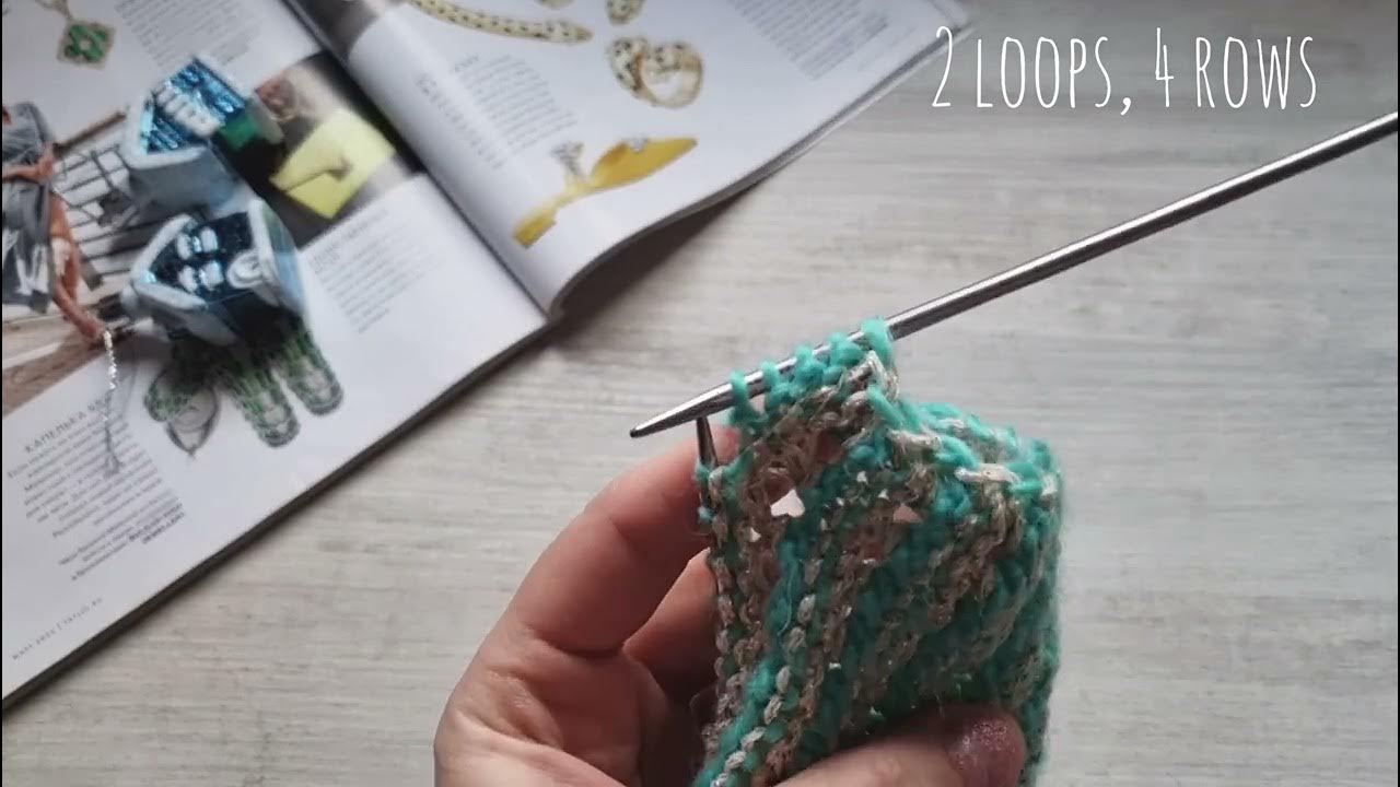 Два цвета пряжи, две петли и узор связался ️🧶knitting pattern. - YouTube