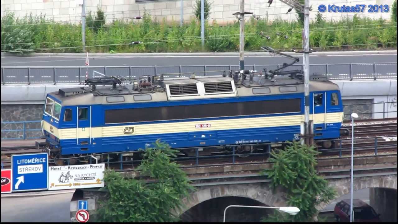 Vlaky Ústí nad Labem - ptačí perspektiva, 10.7.2013