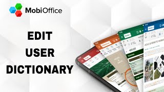 How To Edit User Dictionary On Mobioffice App