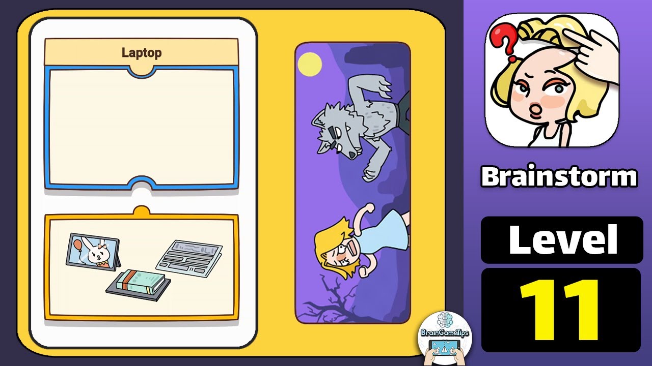 Brain Find - Riddles&Find clue - Brainstorm Level 11 Laptop Solution