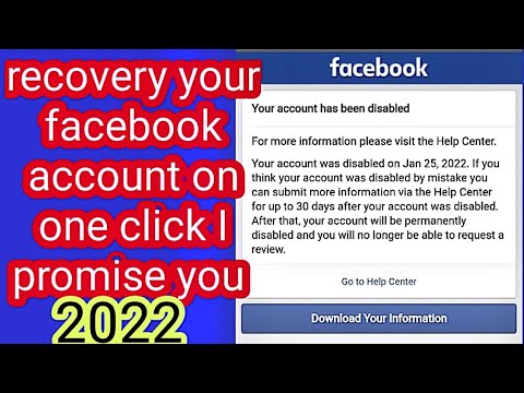 How To Recover Disabled Facebook I Swear One Click Your Account Has Been Disabled On Facebook 2022