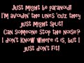 Jonas Brothers-Paranoid (Lyrics)