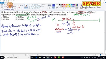 Time and distance || Question 18 ||  Spark Institute ||  Easy Arithmetic ||  Krishna Sir