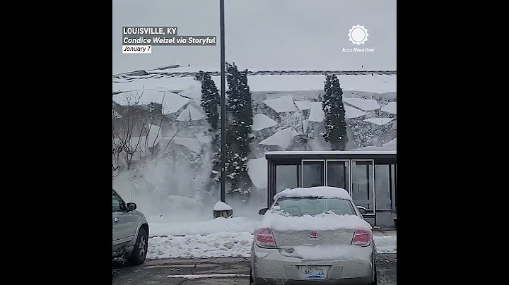 Avalanche of Snow Crashes Down From Roof