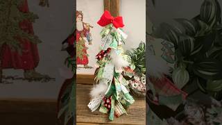 Diy Rag Christmas Tree Easy Rustic Holiday Craft