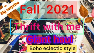 🍁Fall 2021🍂Thrift with me Boho eclectic style GIANT HAUL🍂