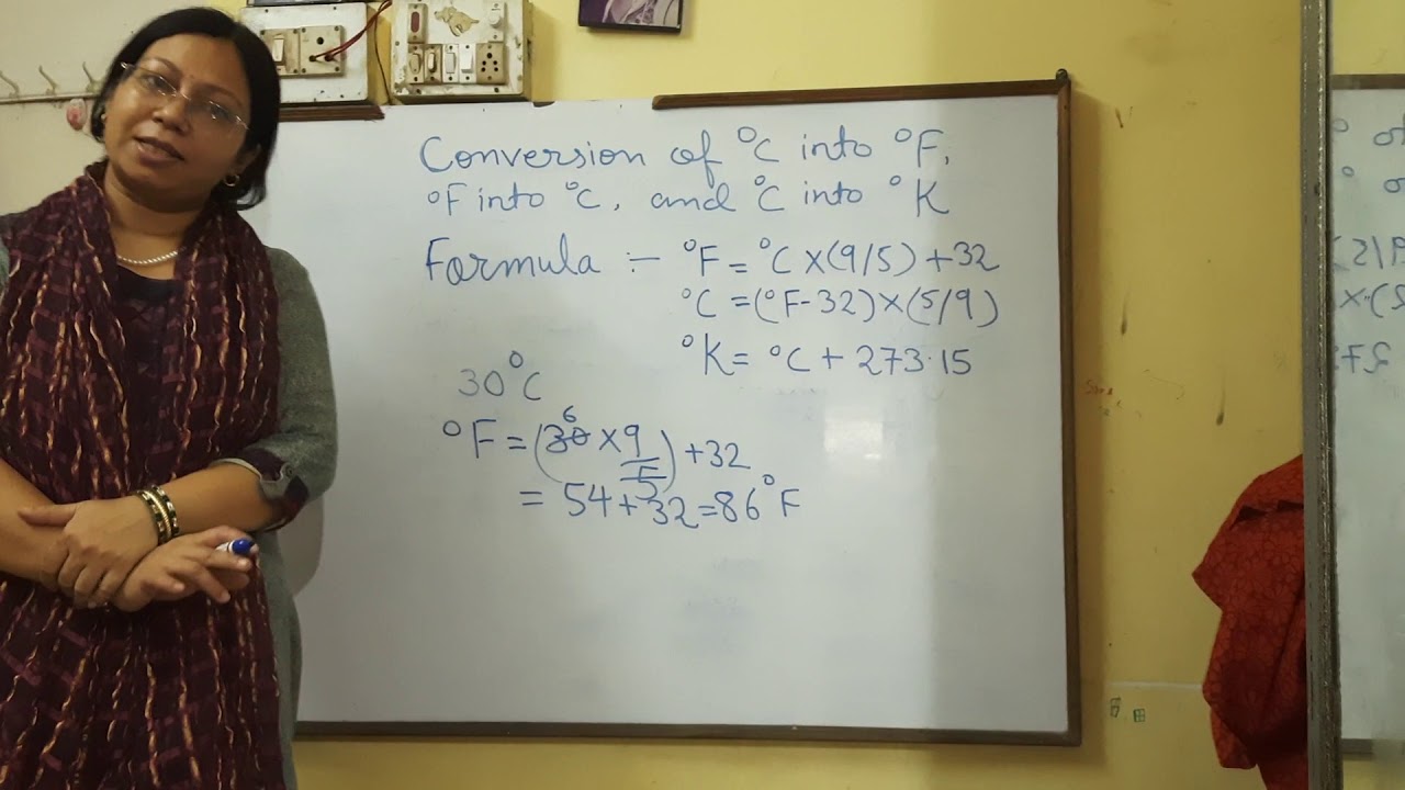 Conversion of C° into °F - YouTube