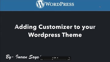 Theme Customizer API Part   4