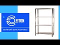 Vídeo: Estantería de Pie de 4 Estantes Lisos 1000x500x1800 mm Desmontable ®Cleiton
