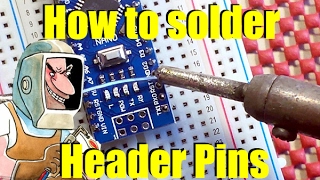 How to solder header pins