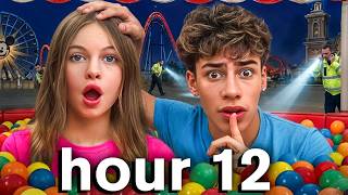 We Hid in an Amusement Park for 24 Hours Caught by Police Jordan Matter The Royalty Family