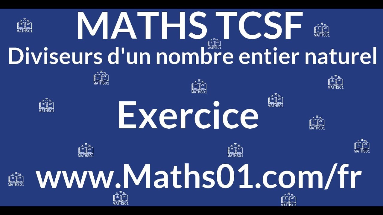 math TCSF Diviseurs d'un nombre entier Exercice 