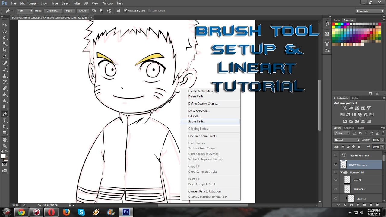 How to Setup Brush for Anime Linework in Photoshop CS6 by using a mouse   YouTube