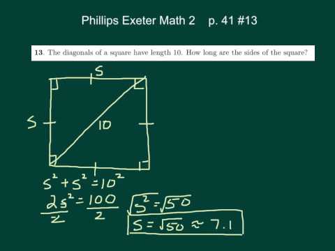 Video: Hoe De Zijde Van Een Vierkant Te Vinden, De Diagonaal Kennen?