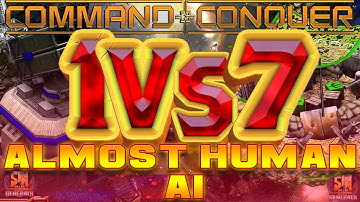 C&C Generals - Pro 1 vs. 7 Brutal Armies |Hardest AI Ever|Almost Human AI|Enhanced 3.0|1v7|UVG