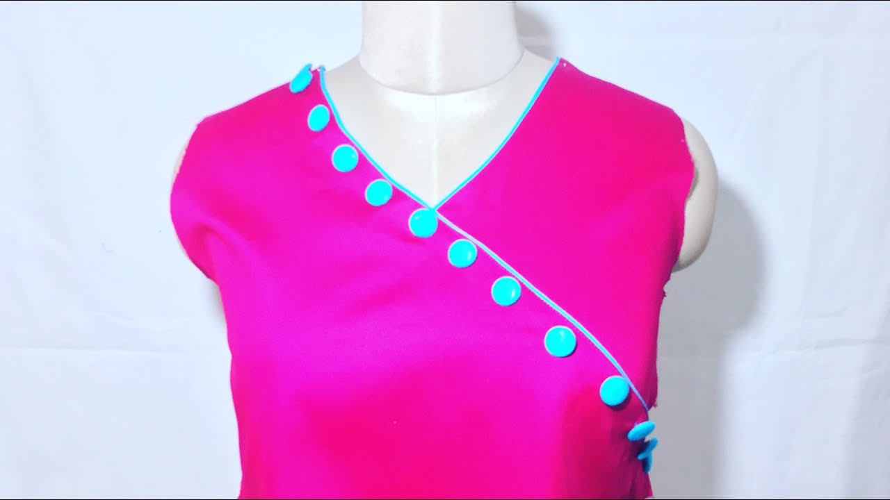 Kaur b neck design with Dori and button | Kaur B suit neck design | SD  Stitch Point | Punjab2000.com