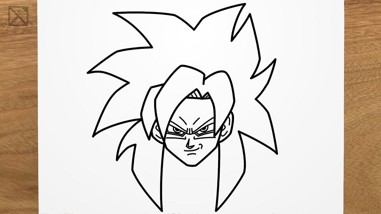 COMO DESENHAR GOKU SUPER SAYAJIN 4 - How to Draw Goku SSJ 4 