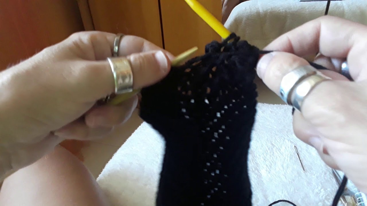 sapato de trico quadrado