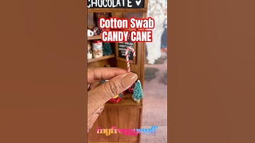 Making Mini Candy Canes for Dolls With Stuff Around The House | Cotton Swab Quick Craft