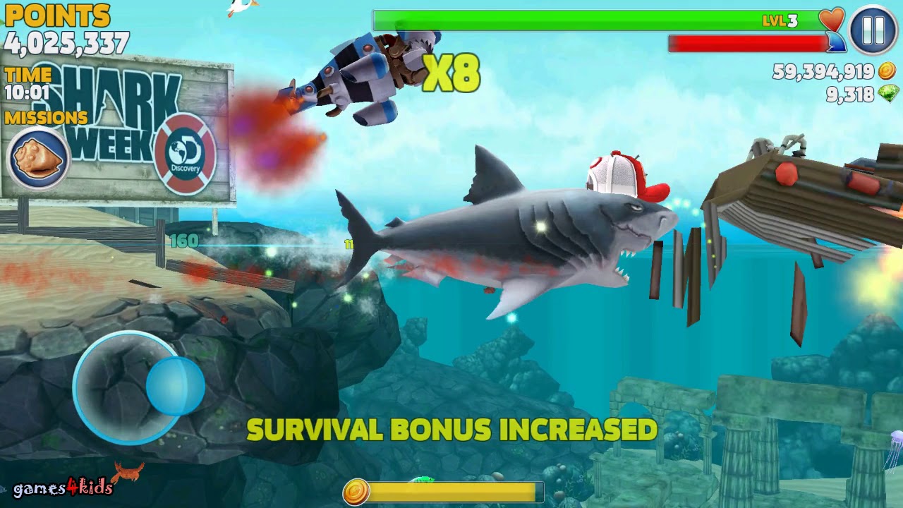 Hungry Shark Evolution Megalodon android gameplay - YouTube