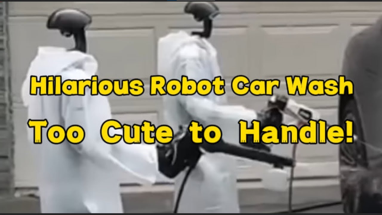 Hilarious Robot Car Wash – Too Cute to Handle!