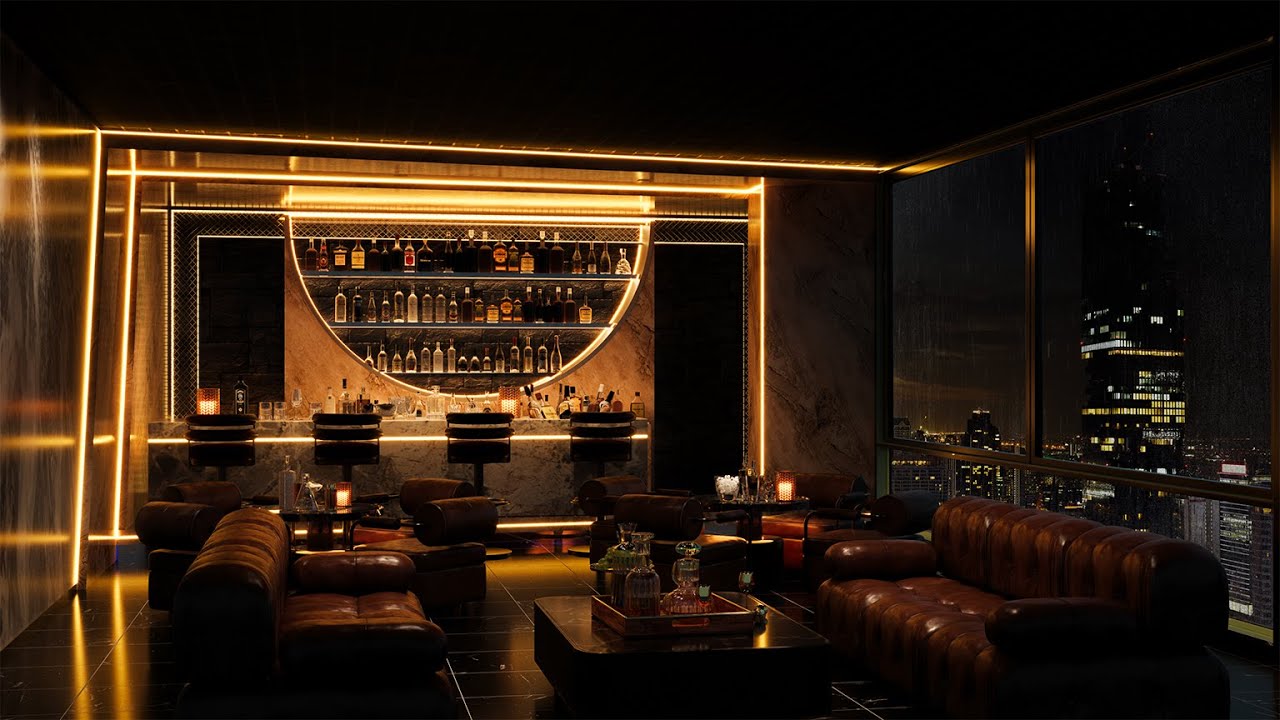 Bar Saxophone Jazz🍷New York Night Jazz Lounge with Slow Sax Jazz Music ...