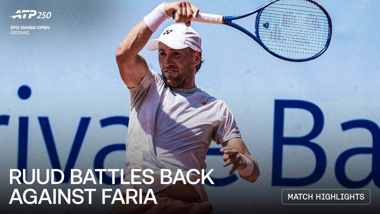 Casper Ruud vs Faria Highlights | Gstaad 2026 Round 2