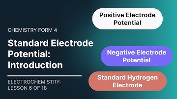 Standard Electrode Potentials; Introduction  (Chemistry Form 4 Topic 4 lesson 6 of 18)