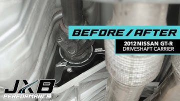 R35 Nissan GTR Driveshaft Flex Before/After Installing JXB Performance Driveshaft Carrier