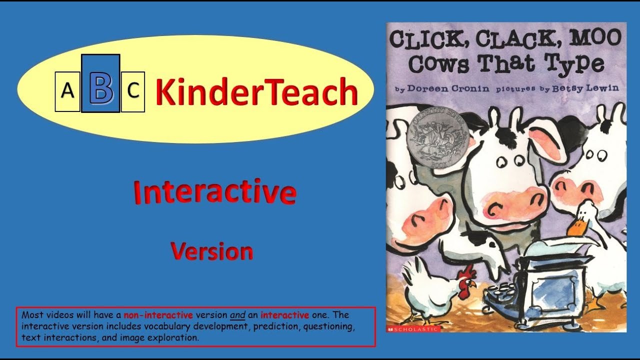 Click Clack Moo Cows That Type - Interactive Read Aloud - YouTube
