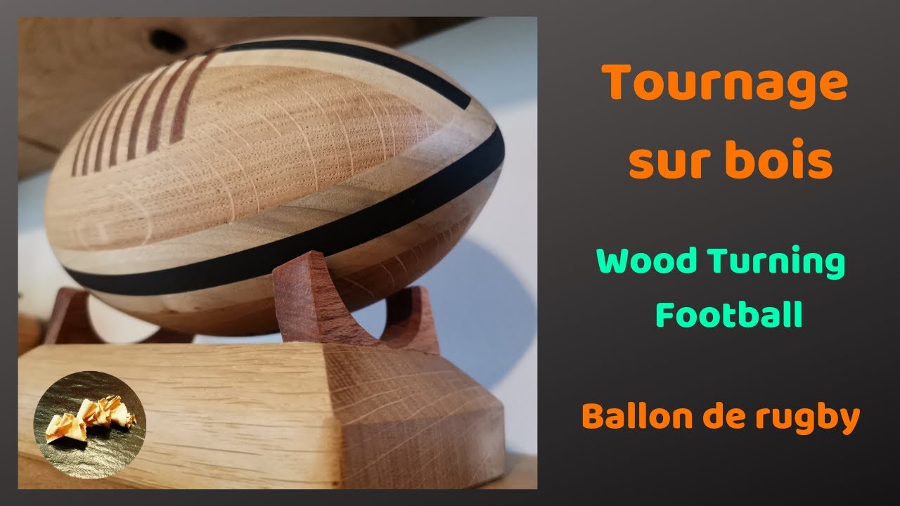 Ballon de rugby en bois WoodTurning Football Wooden Rugby Ball 