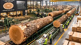 Inside the Largest Wood Sawmill Factory – How Plywood Is Made From Logs to Table (Full Process)