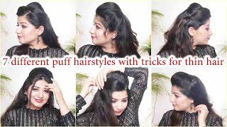 7 tarike se banaye puff hairstyles for thin hair / पतले बालों पर