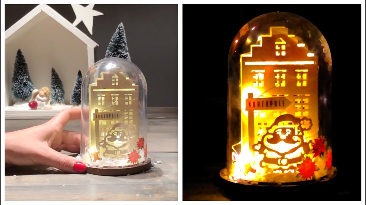 Crafting a Christmas Scene in a Glass Dome YouTube