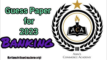 Guess paper of banking for 2023 Exam#commerce #banking #guesspaper2023