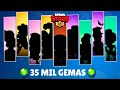 LIBEREI TUDO! VALEM 35 MIL GEMAS... 350 MIL DE OURO PARA DESBLOQUEAR ESSAS SKINS... BRAWL STARS