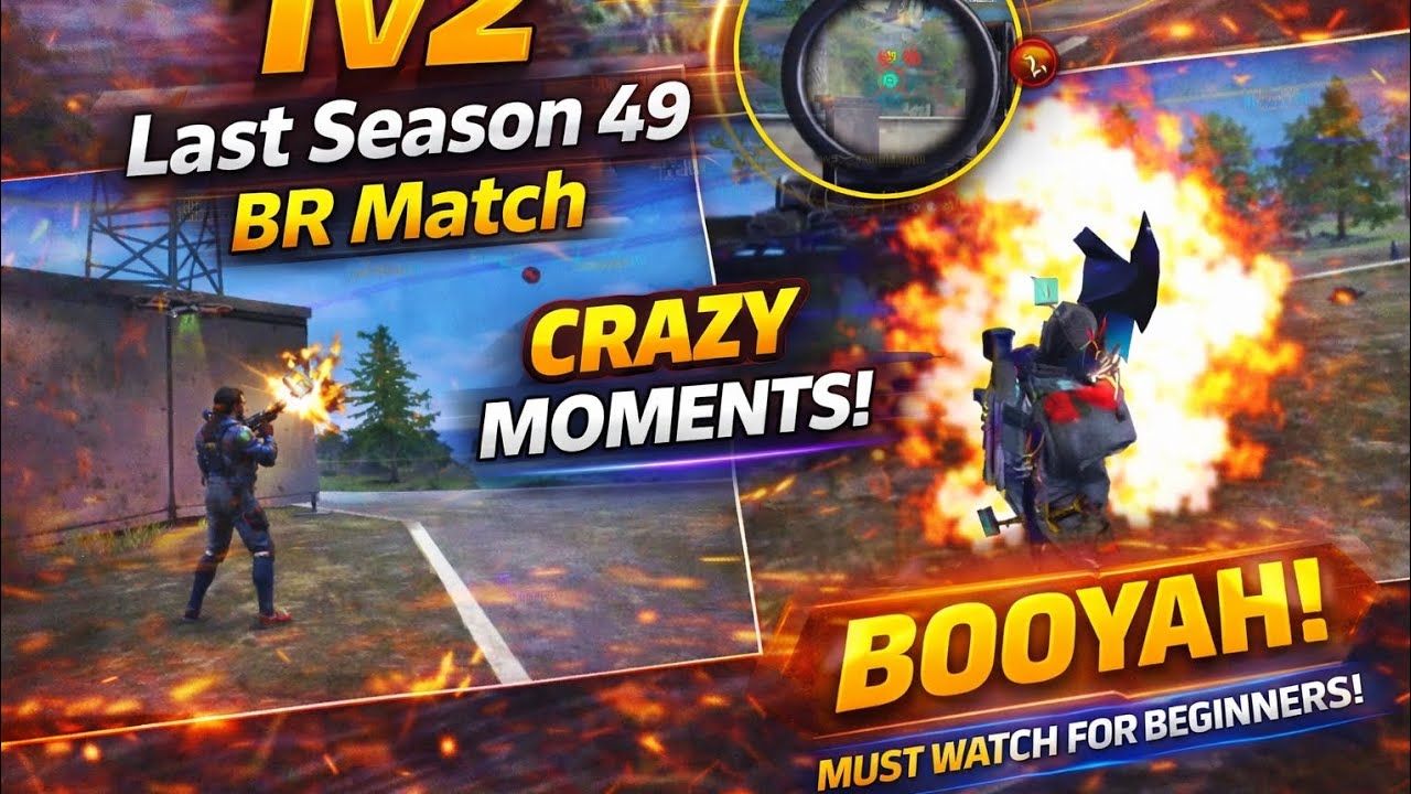 1v2 Booyah Without Panic 😎 Full Gameplay With Voice 🫡