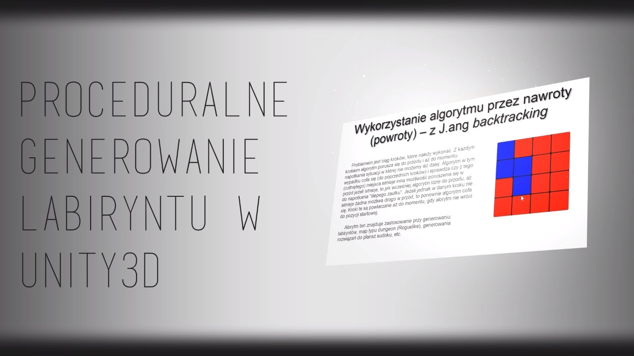 Proceduralne generowanie labiryntu Unity 3D - YouTube