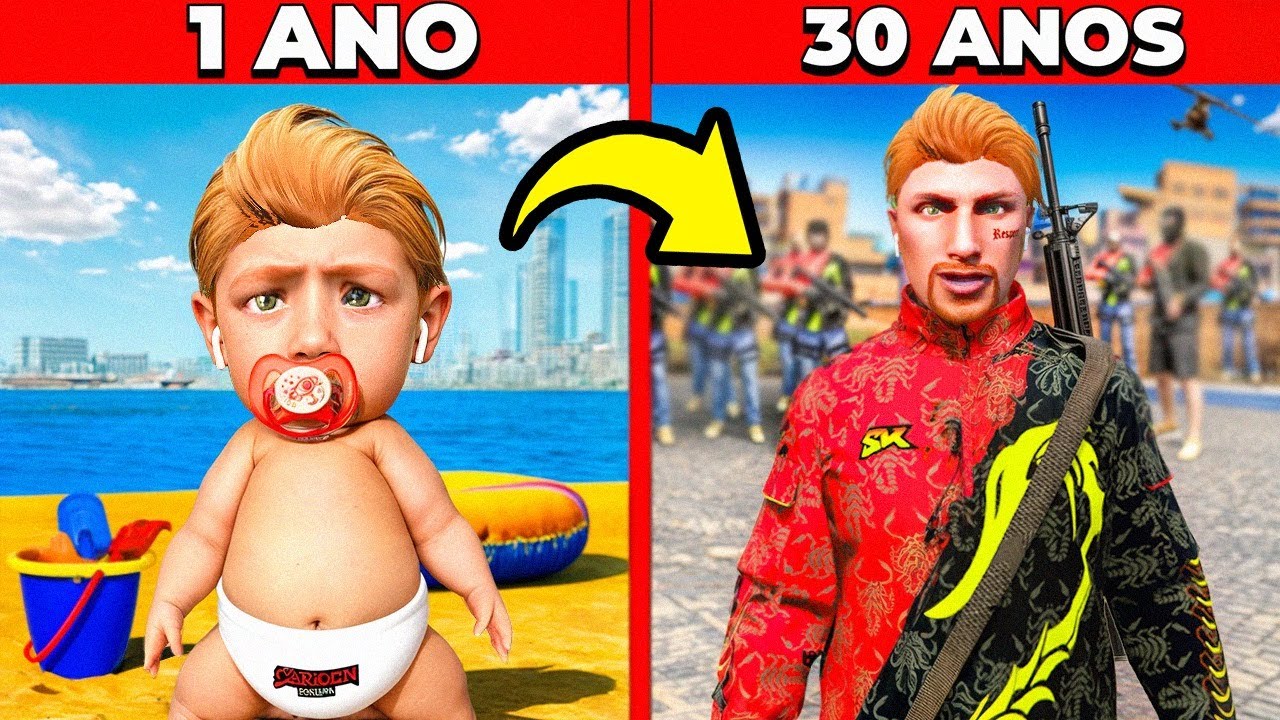Passei DE CRIANÇA ATÉ ADULTO NO GTA 5 RP!!