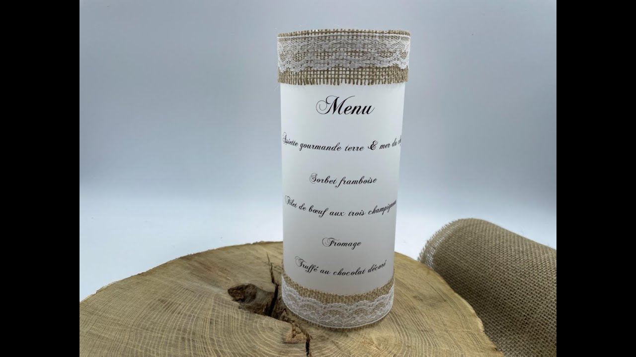 Comment réaliser un menu photophore en calque