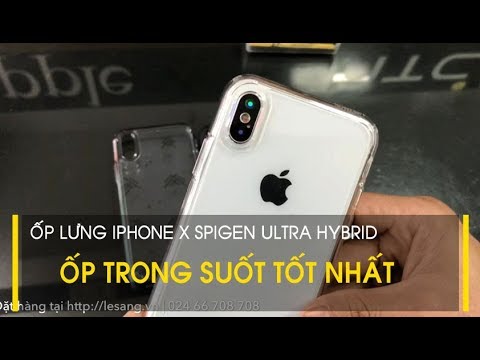 LÊ SANG | Ốp lưng iPhone X / XS Spigen Ultra Hybrid trong suốt chống sốc tốt nhất thế giới